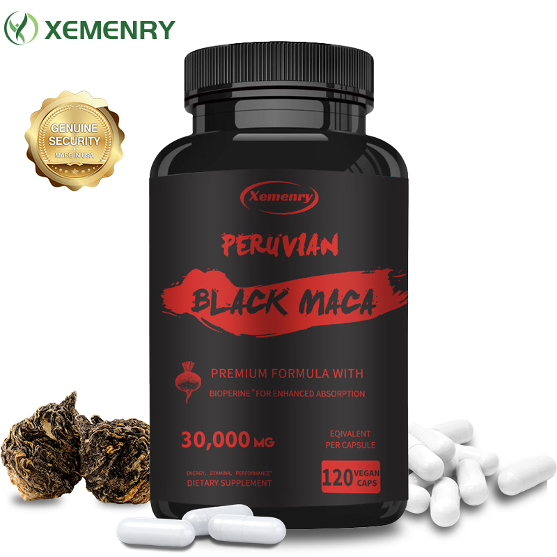Herbal Supplement - Maksymalna siła czarny korzeń Maca-30,000 Mg-żelatynowy