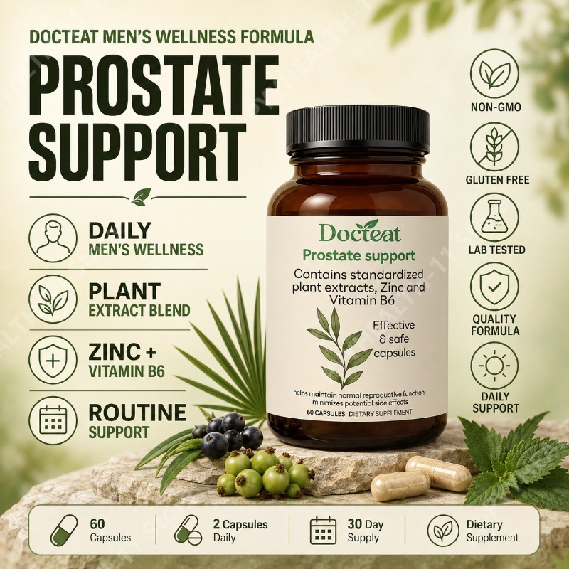 Herbal Supplement - Kapsułki Saw Palmetto z korzeniem pokrzywy,