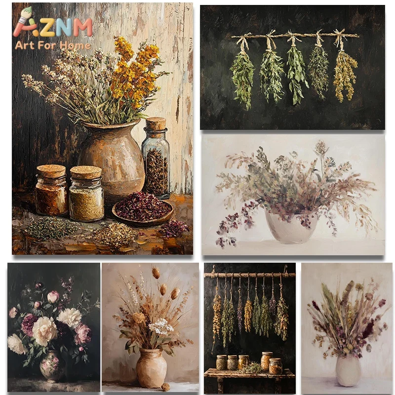 Dried Herbs - AZNM – obraz na płótnie w