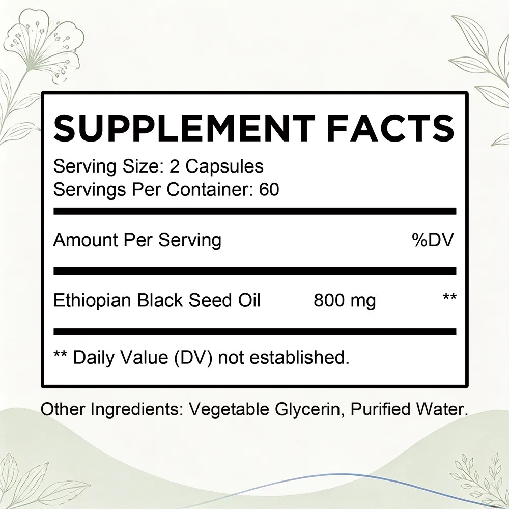 Kapsułki z olejem z czarnych n – Herbal Supplement recenzja i cena