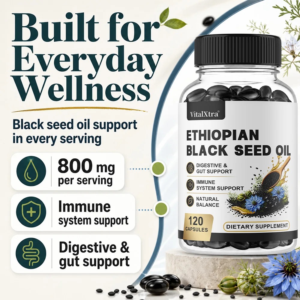 Kapsułki z olejem z czarnych n – Herbal Supplement recenzja i cena