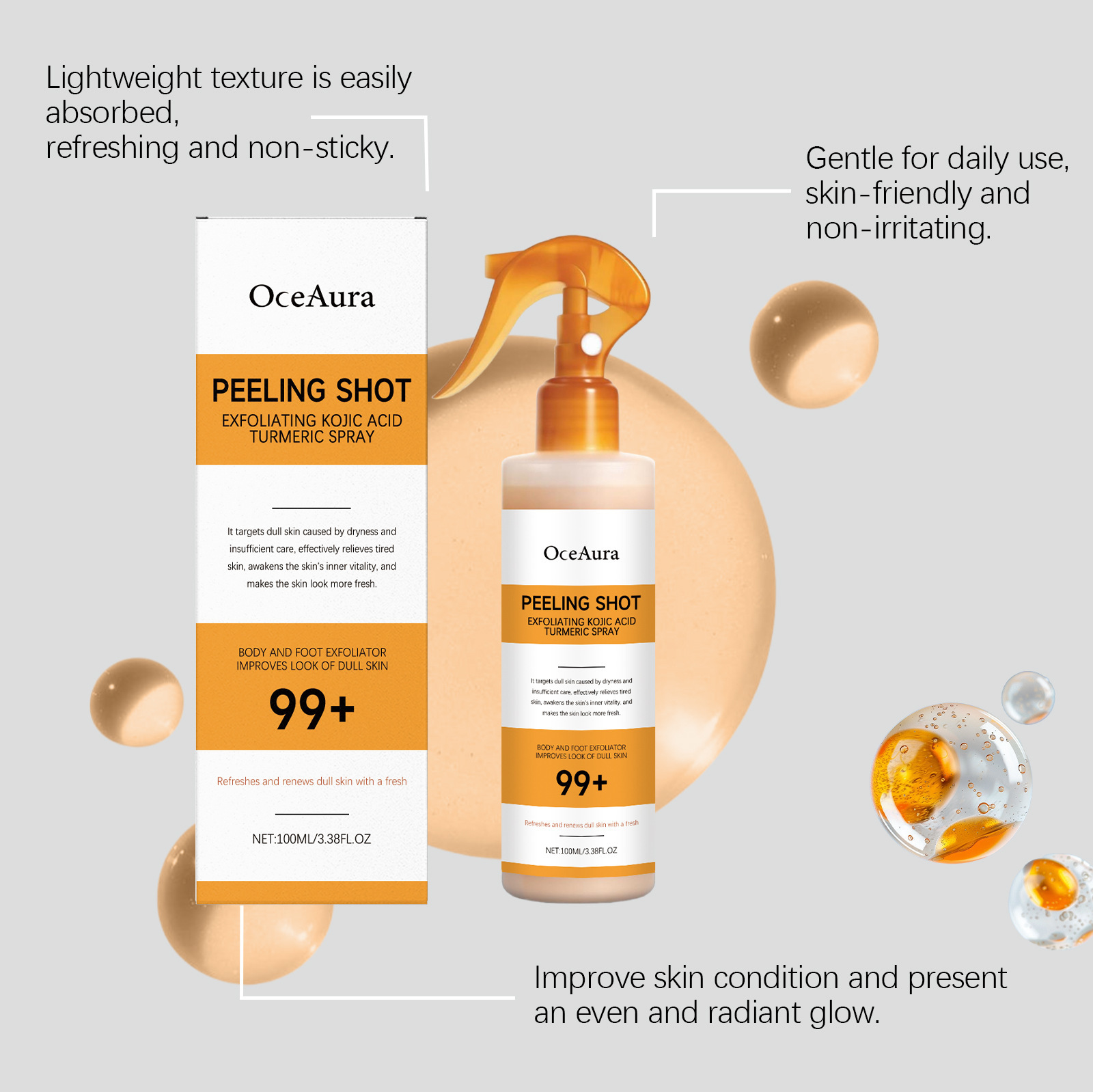 OCEAURA Kurkuma Spray Eksfoliu – Turmeric recenzja i cena